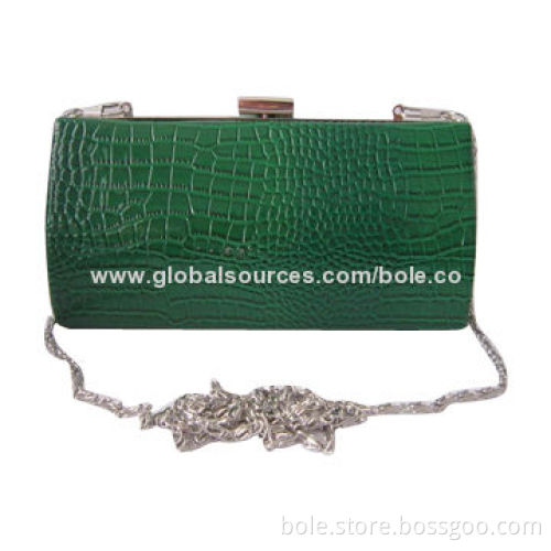 Evening Bag with Silver Metal Frame, Customized Designs Welcomed